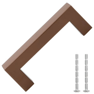 Skåphandtag 10 st brons 96 mm rostfritt stål