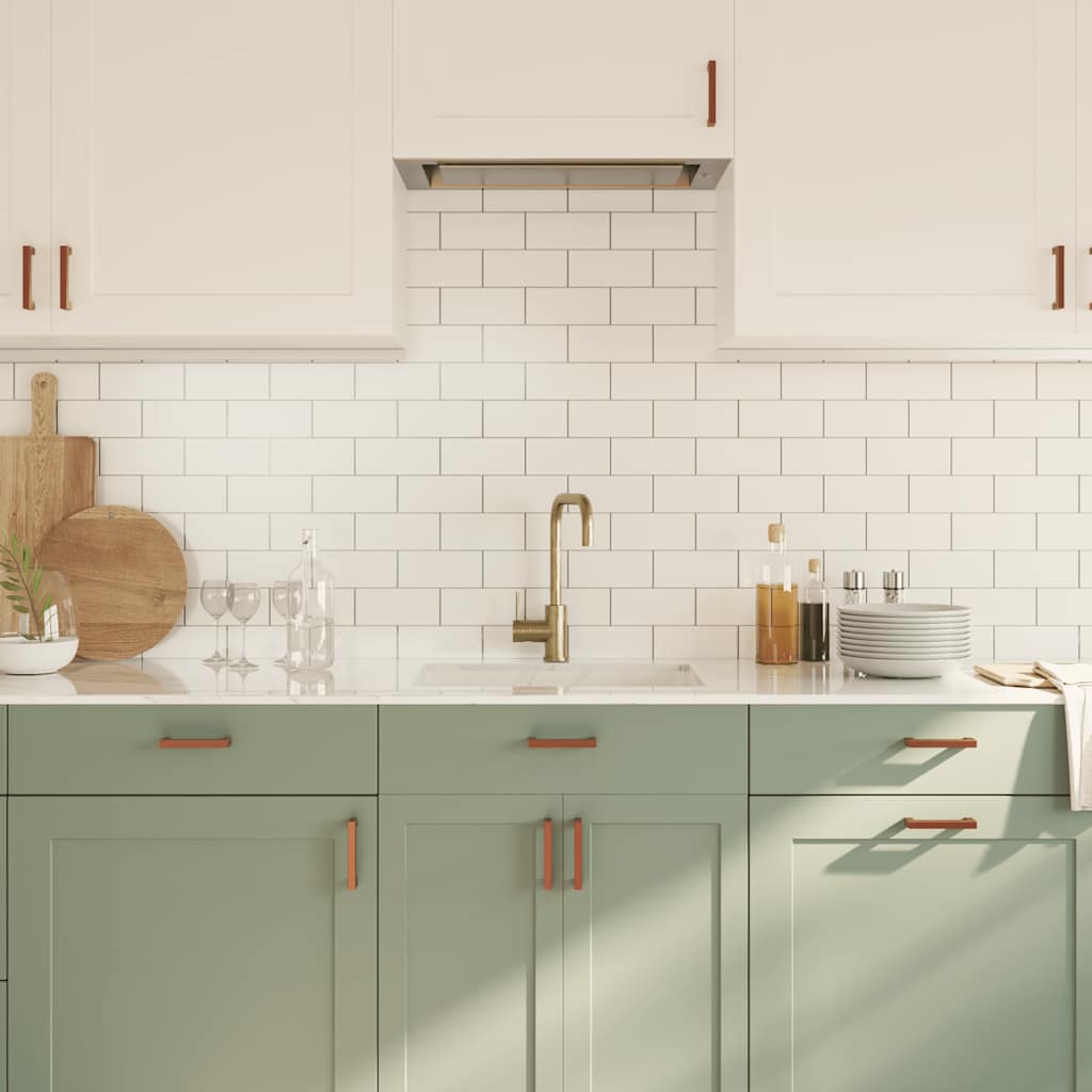 Skåphandtag 10 st brons 96 mm rostfritt stål