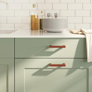 Skåphandtag 10 st brons 96 mm rostfritt stål