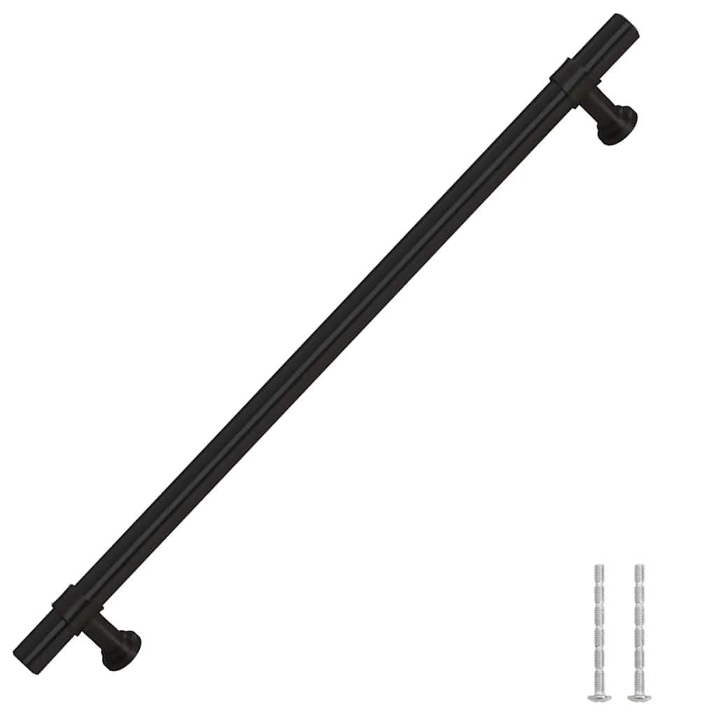 Skåphandtag 5 st svart 224 mm rostfritt stål