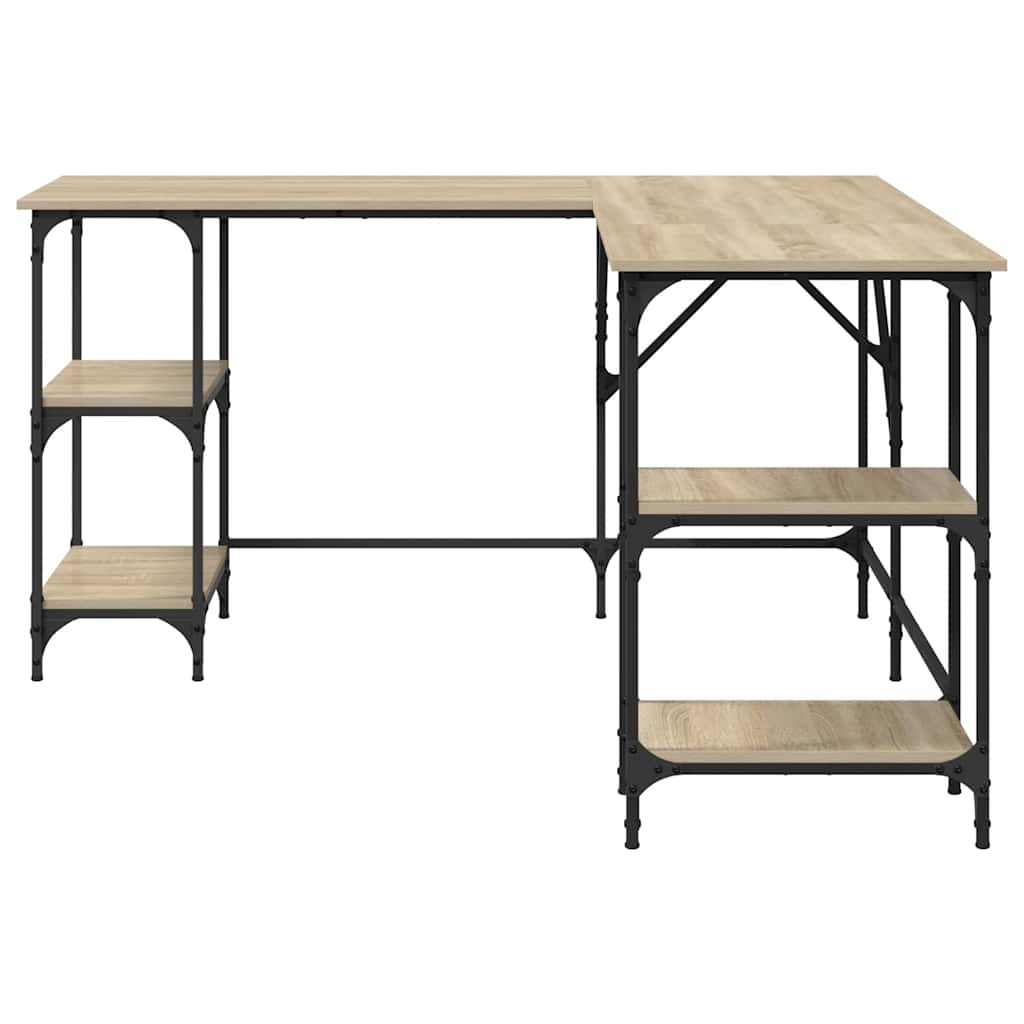 Skrivbord sonoma-ek 139x139x75 cm konstruerat trä