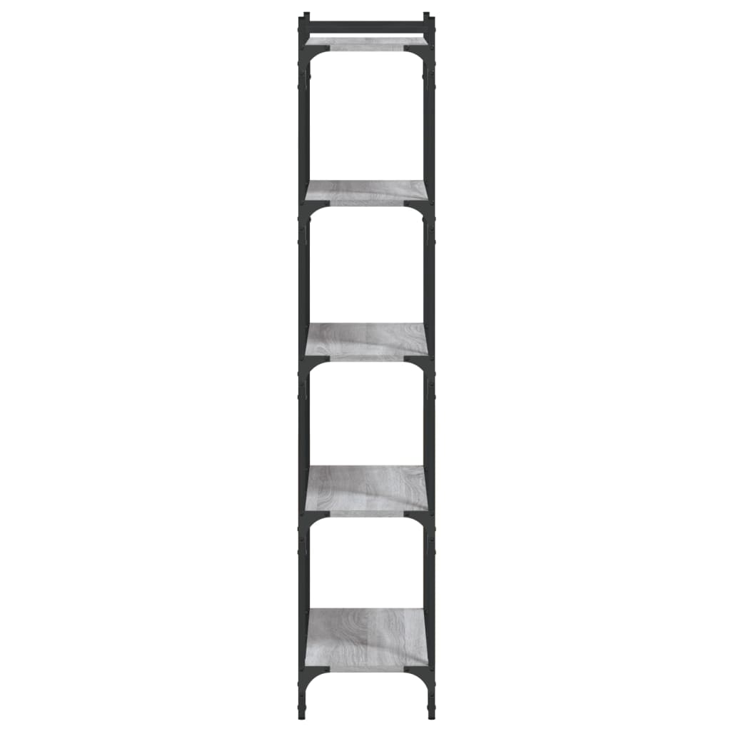 Bokhylla 5 hyllplan grå sonoma 60x30x154 cm konstruerat trä