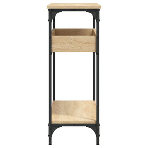 Konsolbord med hylla Sonoma Ek 100x29x75cm konstruerat trä