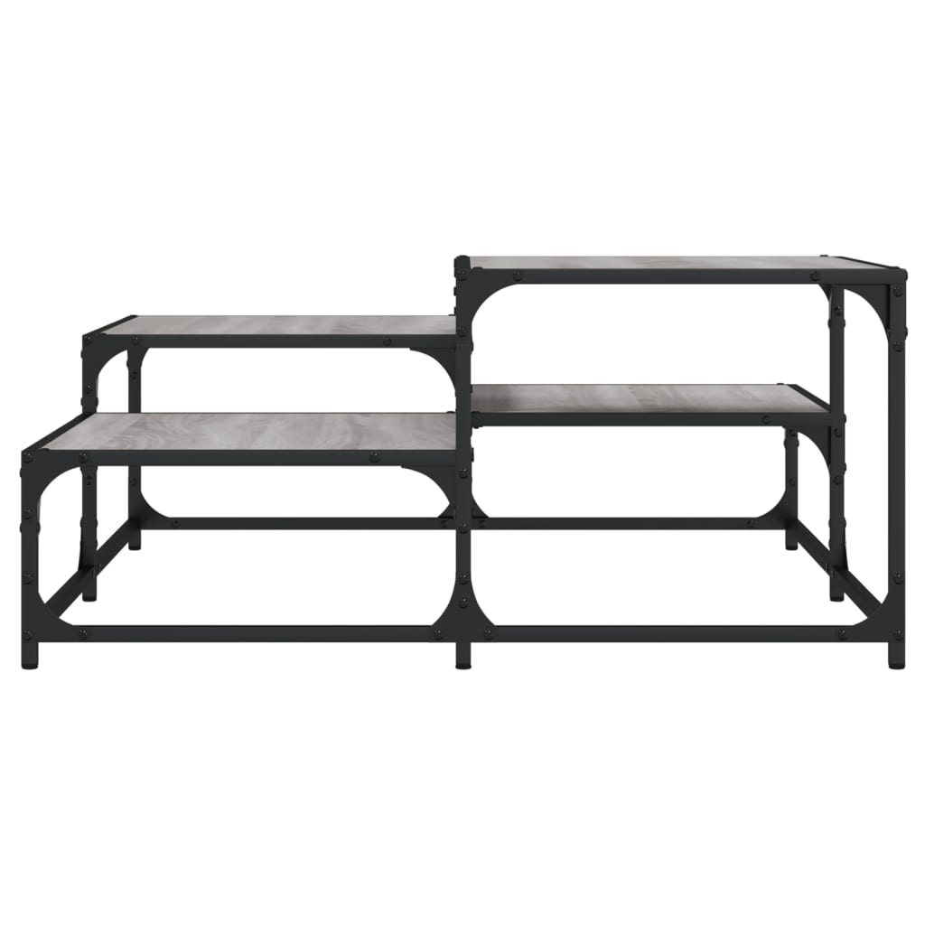 Soffbord grå sonoma 87,5x87,5x40 cm konstruerat trä