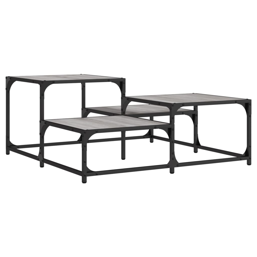 Soffbord grå sonoma 87,5x87,5x40 cm konstruerat trä