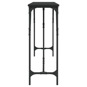 Konsolbord svart 200x29x75 cm konstruerat trä