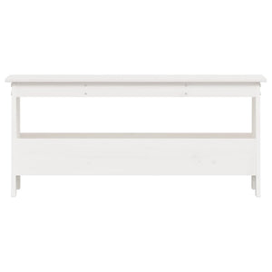 Hallbänk vit 100x28x45 cm massivt trä furu