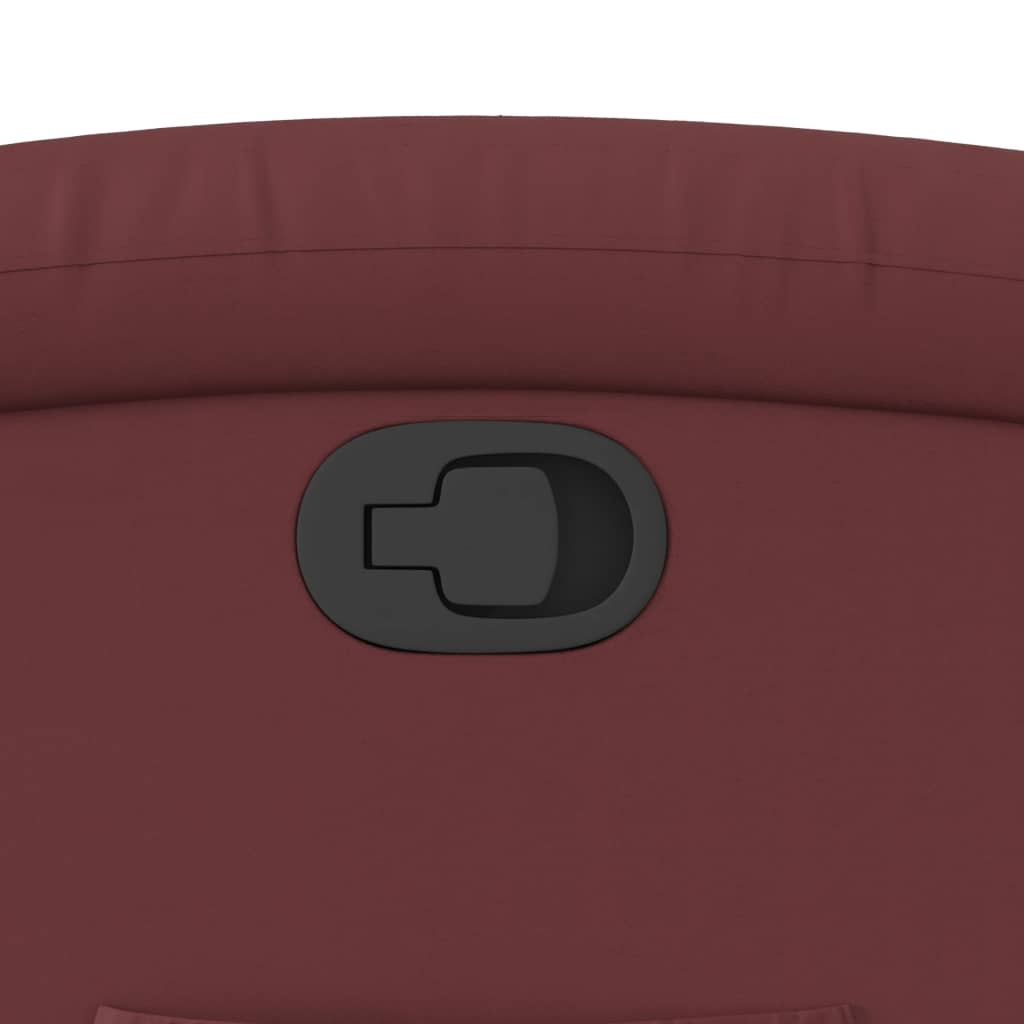 Reclinerfåtölj vinröd konstläder