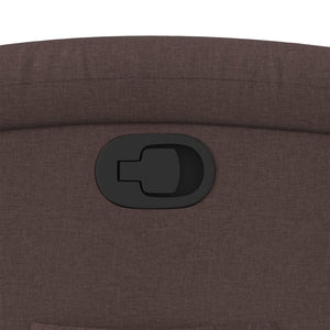 Reclinerfåtölj mörkbrun tyg