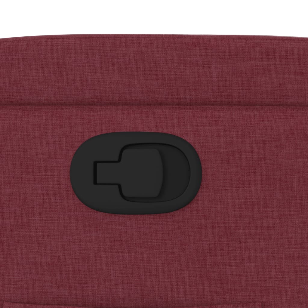 Reclinerfåtölj vinröd tyg