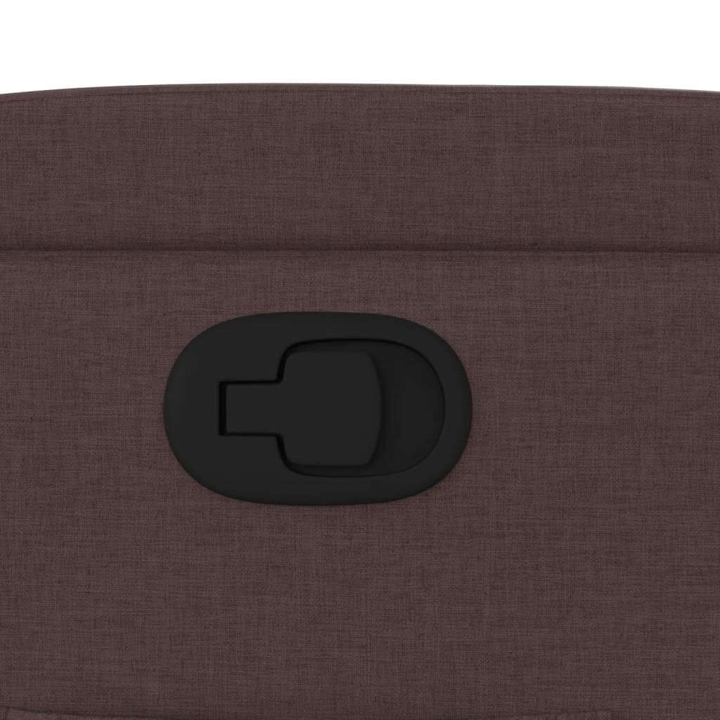 Reclinerfåtölj mörkbrun tyg