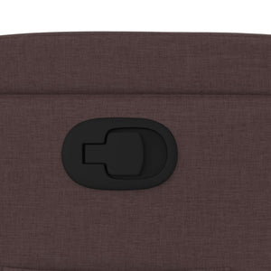 Reclinerfåtölj mörkbrun tyg