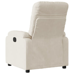 Reclinerfåtölj beige mikrofibertyg