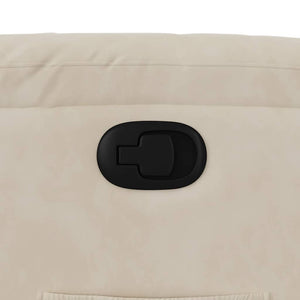 Reclinerfåtölj beige mikrofibertyg
