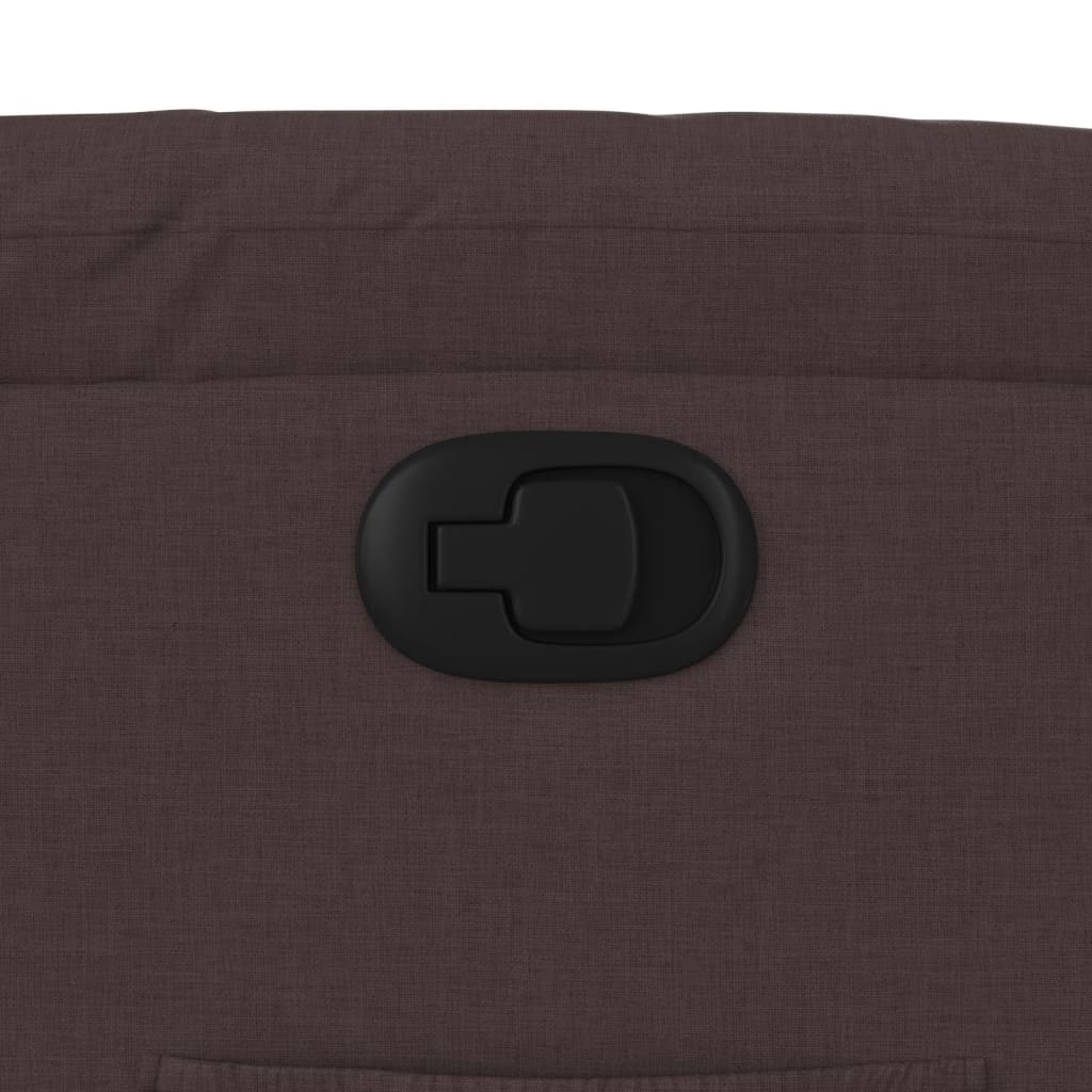 Reclinerfåtölj mörkbrun tyg