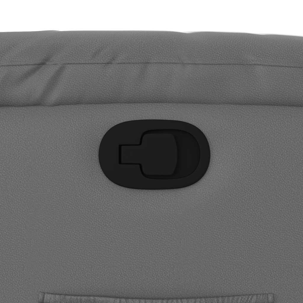 Reclinerfåtölj grå konstläder