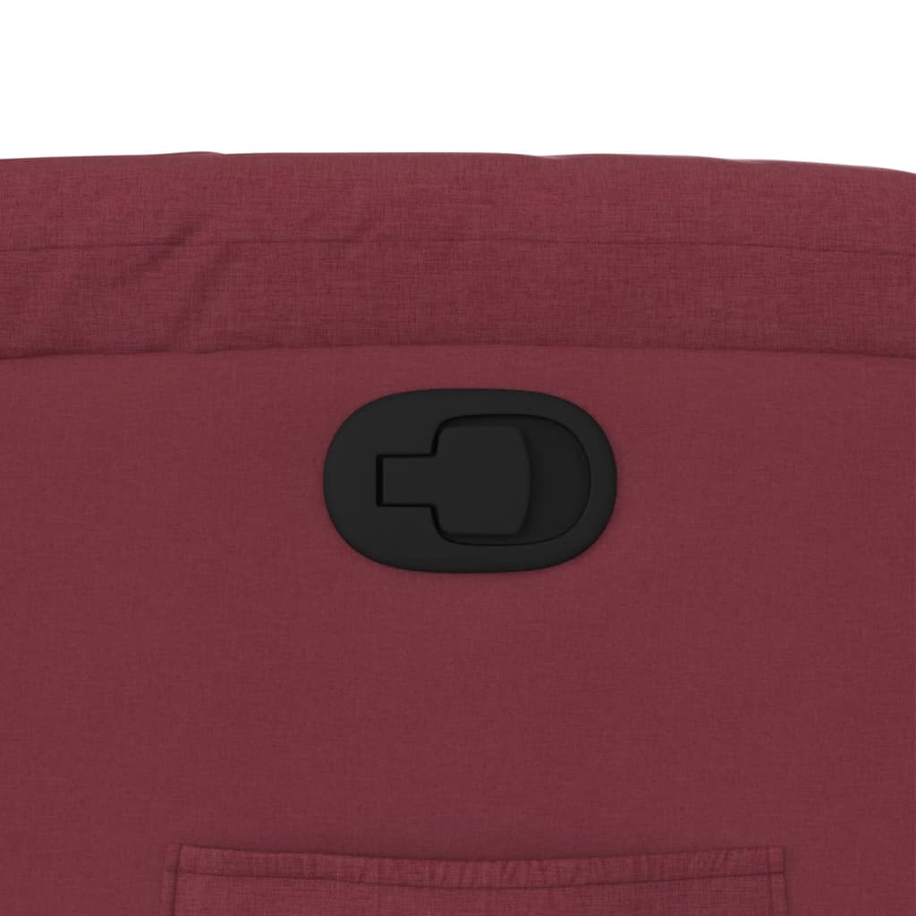 Reclinerfåtölj vinröd tyg