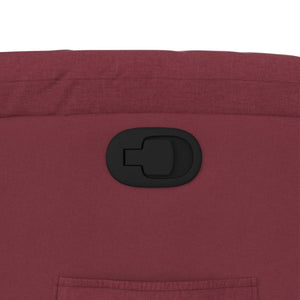 Reclinerfåtölj vinröd tyg