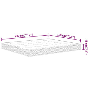 Bonellresårmadrass medium 180x200 cm