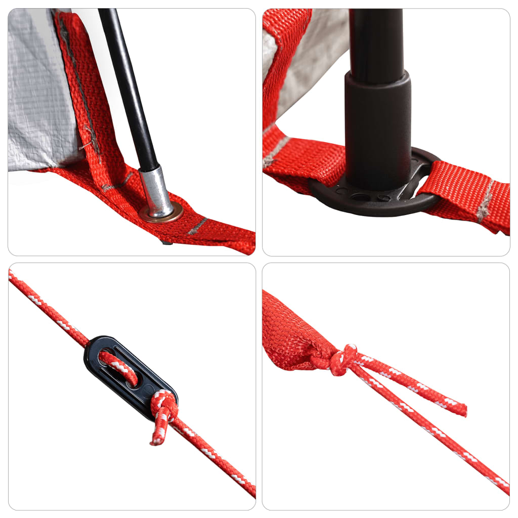 Campingtält 2 personer grå orange vattentätt