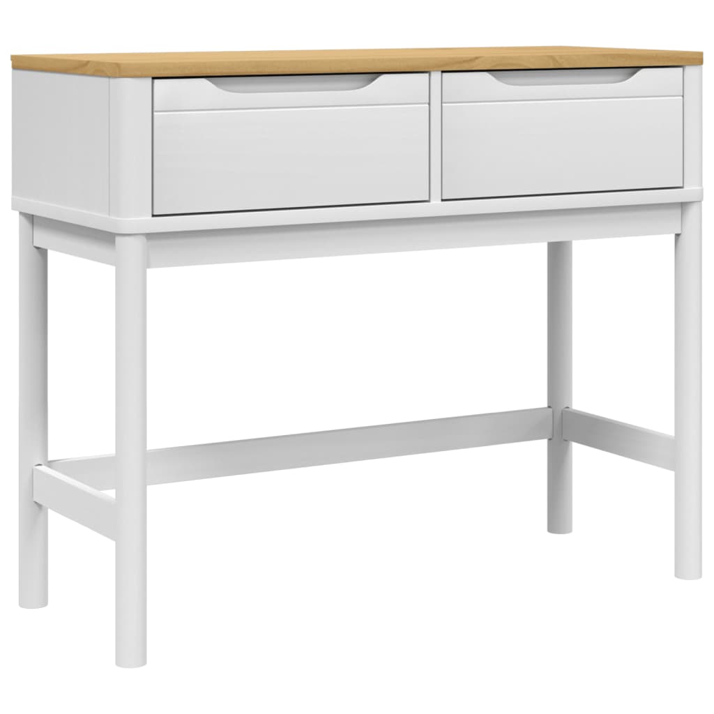 Konsolbord FLORO vit 89,5x36,5x73 cm massiv furu