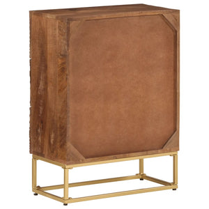 Byrå 55x30x76 cm massivt mangoträ och järn