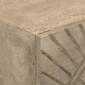 Byrå 55x30x76 cm massivt mangoträ och järn