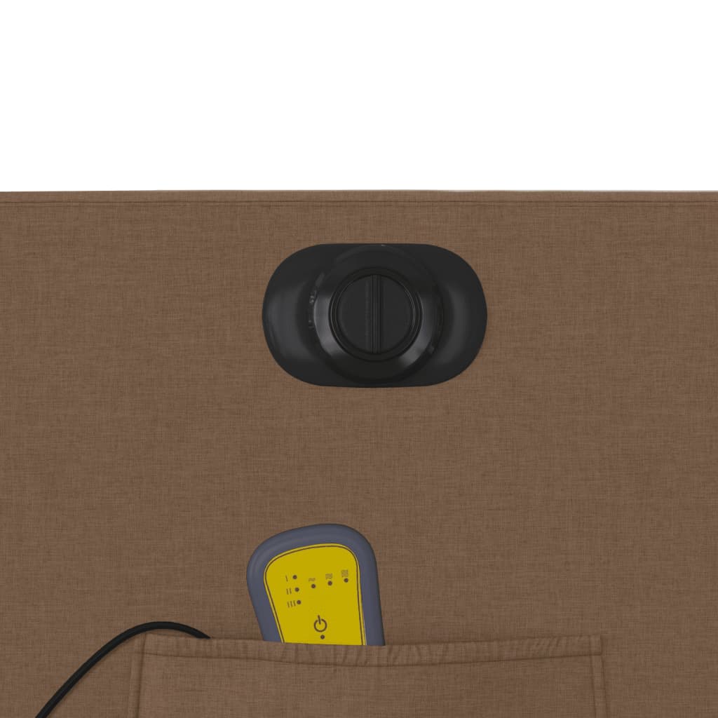 Elektrisk massagefåtölj brun tyg