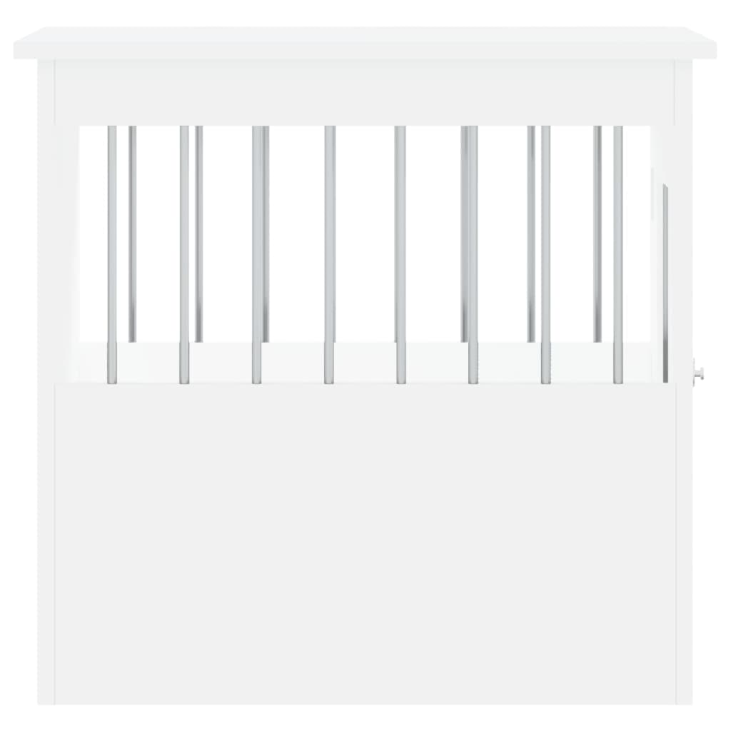 Hundbur/sidobord vit 45x62x59 cm konstruerat trä