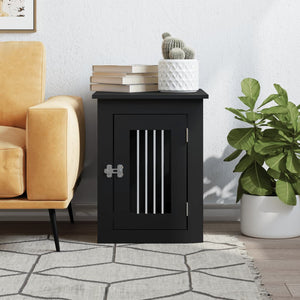 Hundbur svart 45x62x59 cm konstruerat trä