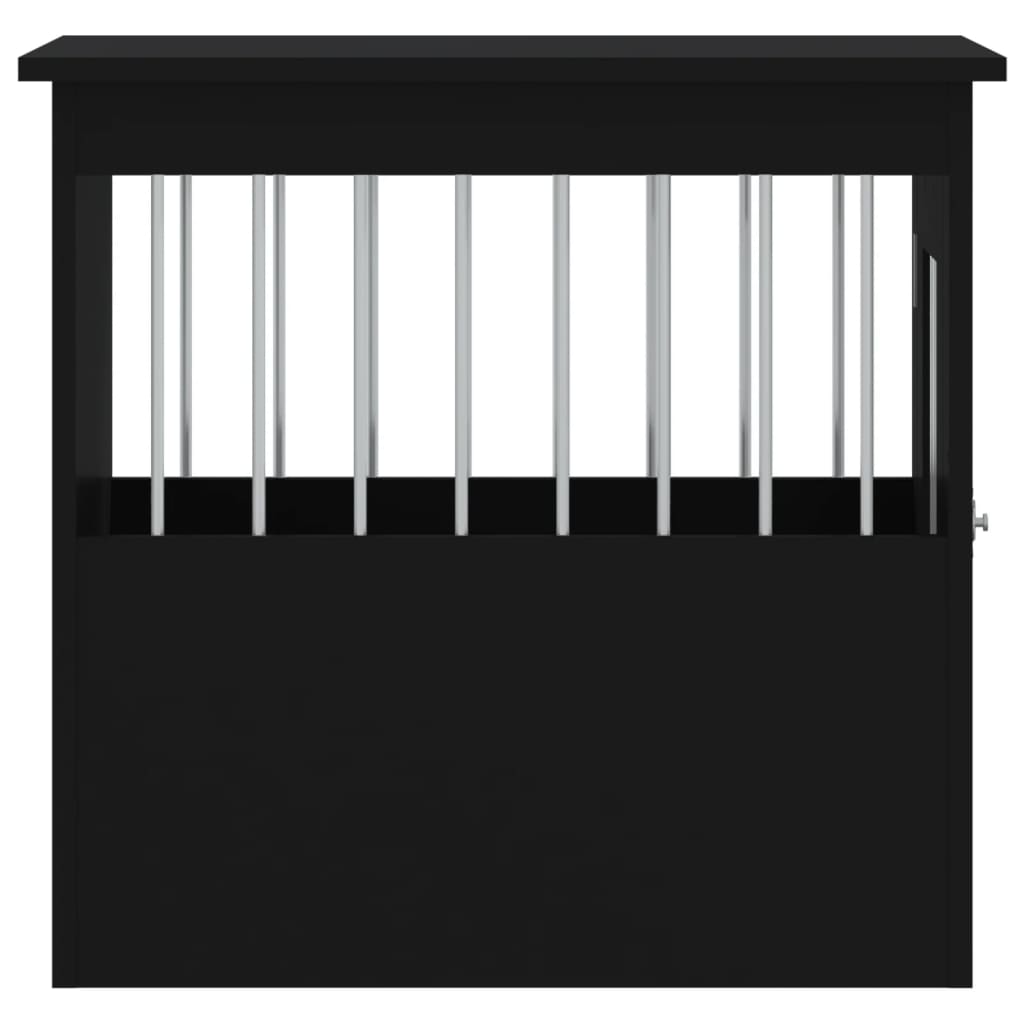 Hundbur svart 45x62x59 cm konstruerat trä