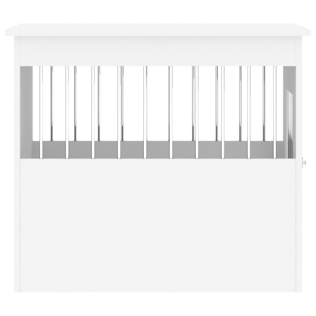 Hundbur/sidobord vit 55x75x65 cm konstruerat trä