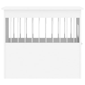 Hundbur/sidobord vit 55x75x65 cm konstruerat trä