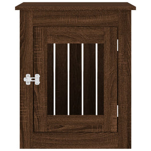 Hundbur/sidobord brun ek 55x75x65 cm konstruerat trä