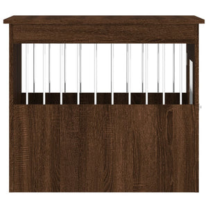 Hundbur/sidobord brun ek 55x75x65 cm konstruerat trä