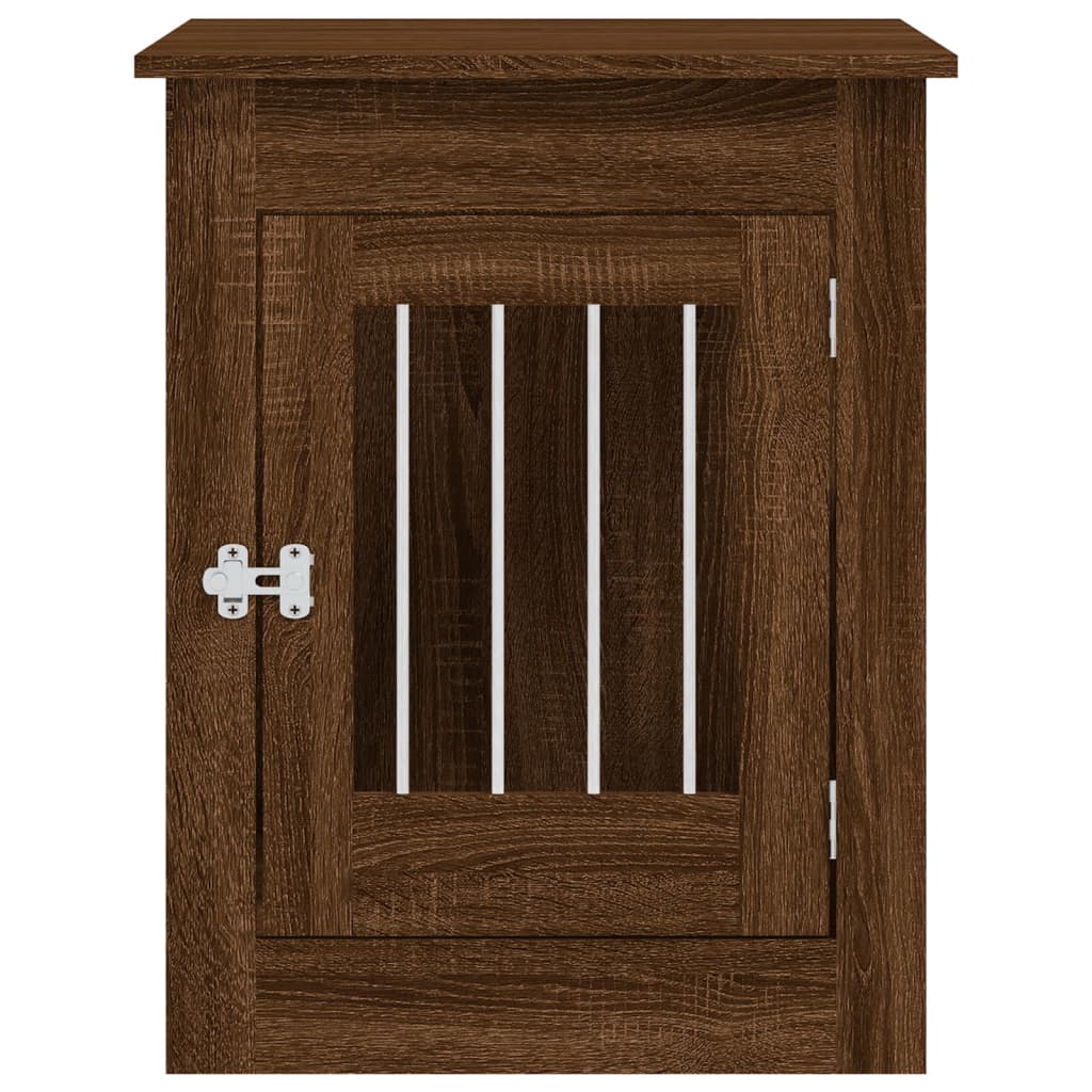 Hundbur brun ek 55x80x68 cm konstruerat trä