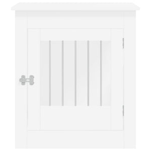 Hundbur vit 64,5x80x71 cm konstruerat trä