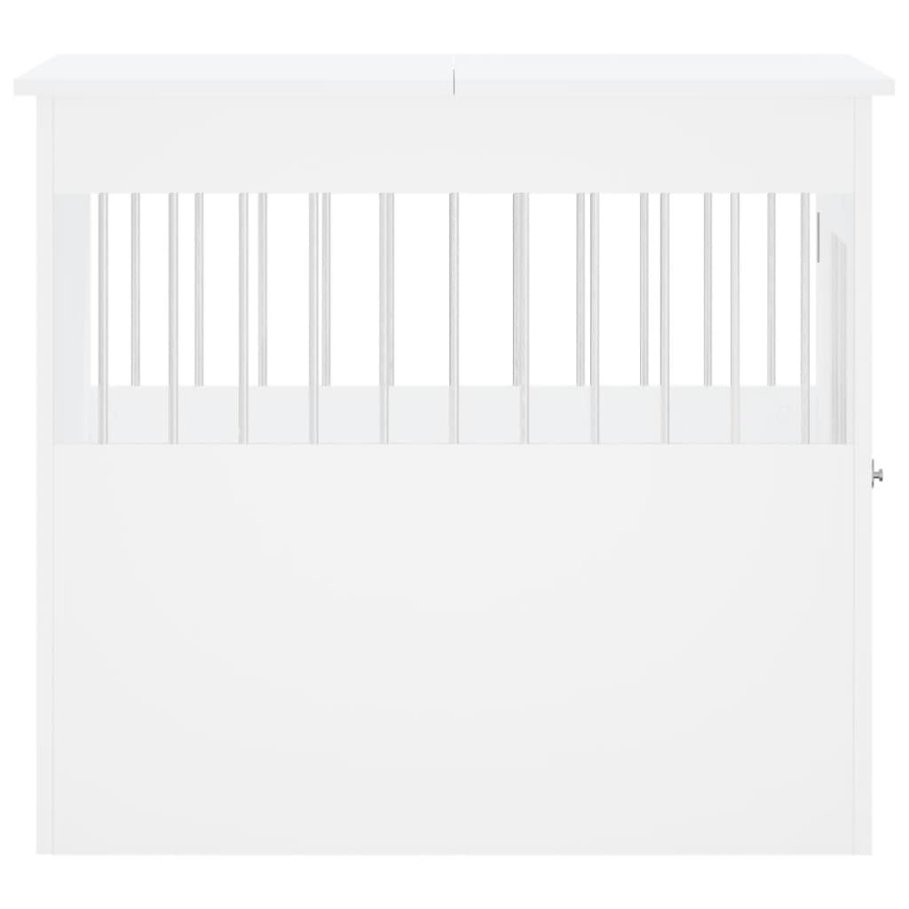 Hundbur vit 64,5x80x71 cm konstruerat trä