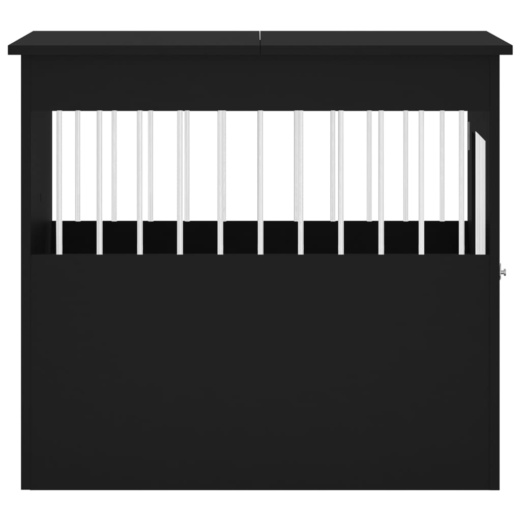 Hundbur svart 64,5x80x71 cm konstruerat trä
