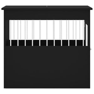 Hundbur svart 64,5x80x71 cm konstruerat trä