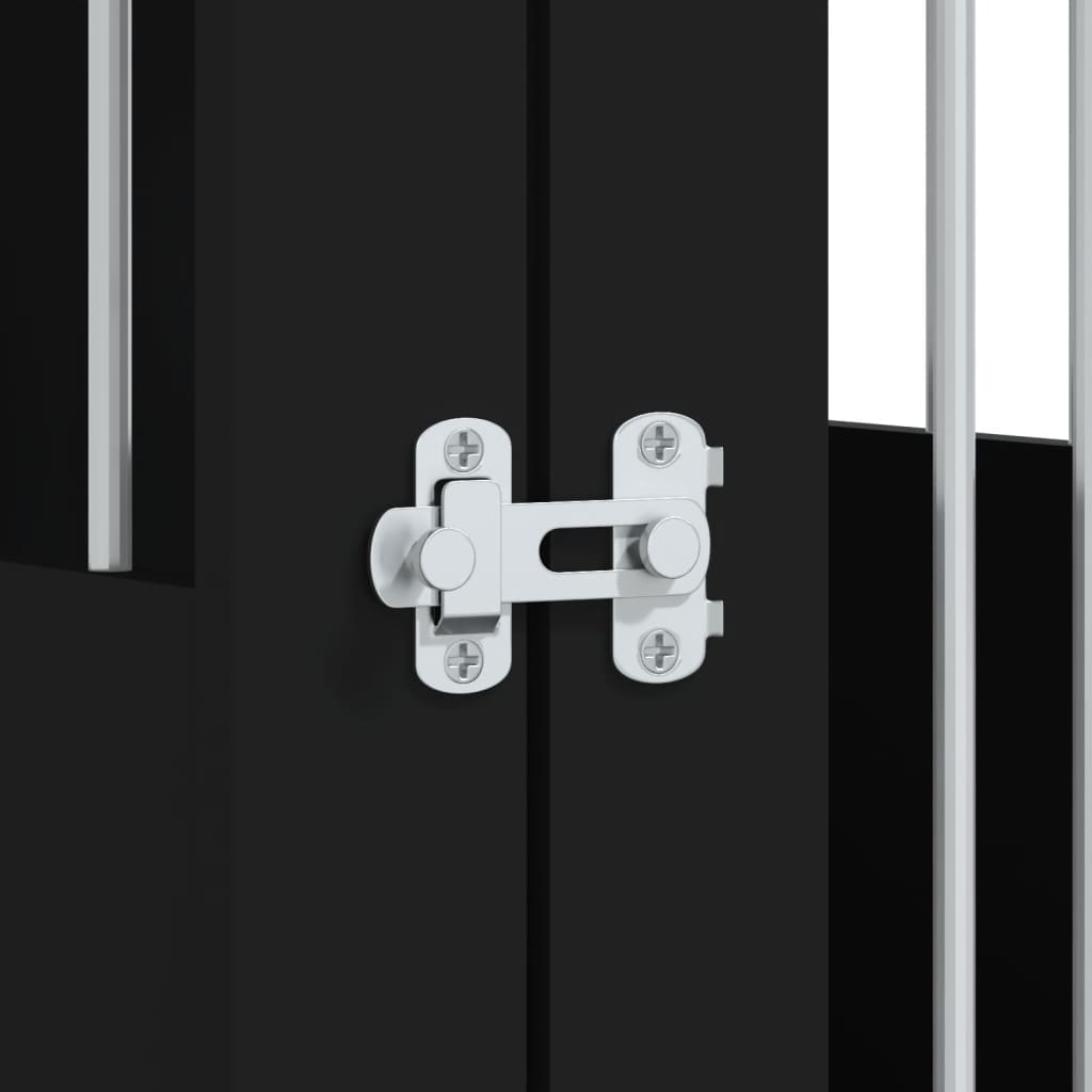 Hundbur svart 64,5x80x71 cm konstruerat trä