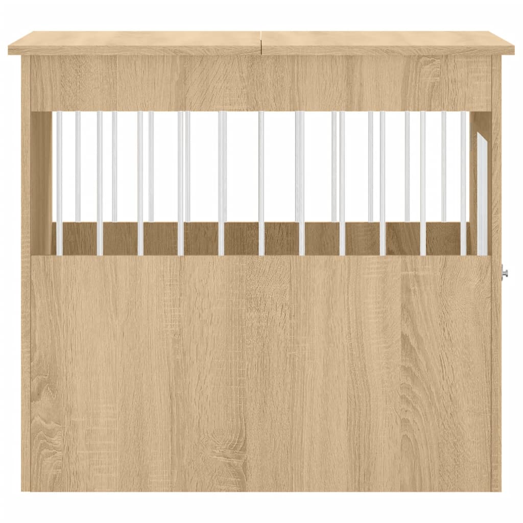 Hundbur sonoma-ek 64,5x80x71 cm konstruerat trä