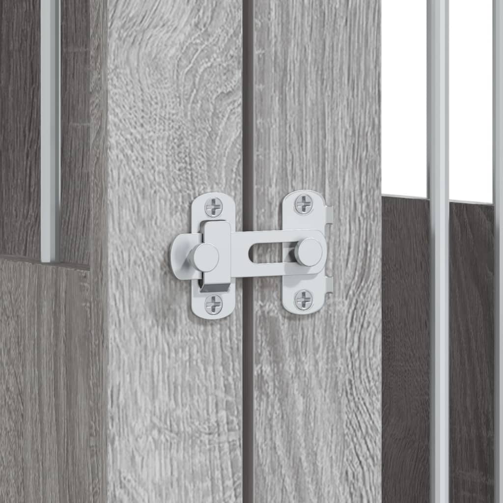 Hundbur grå sonoma-ek 64,5x80x71 cm konstruerat trä