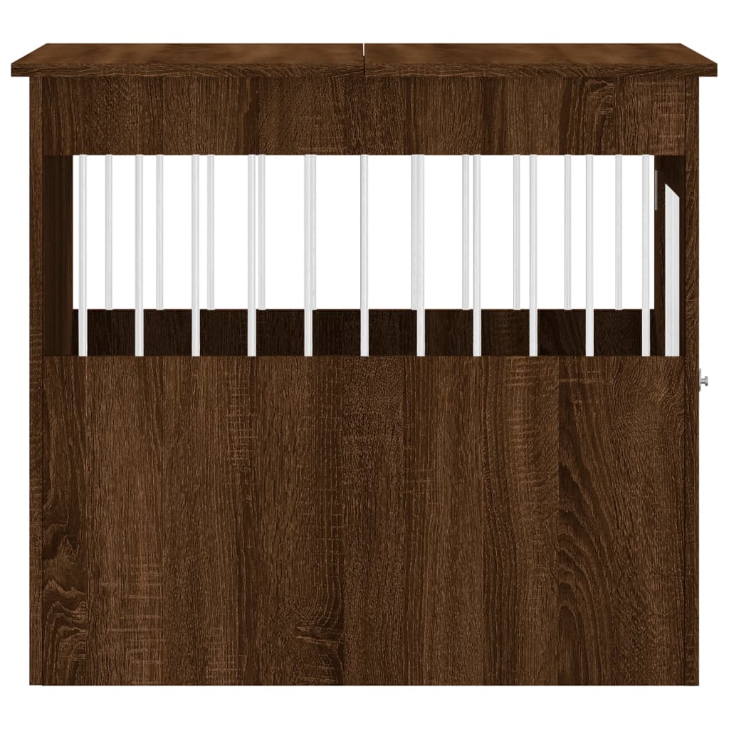 Hundbur brun ek 64,5x80x71 cm konstruerat trä