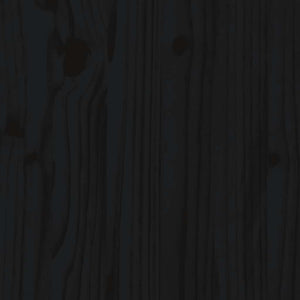 Loftsäng med stege & rutschkana svart 80x200 cm massiv furu