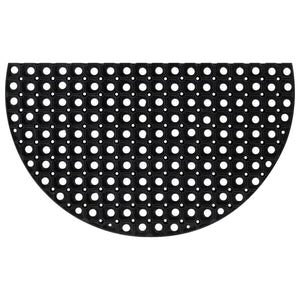 Dörrmatta halvrund 45x75 cm gummi