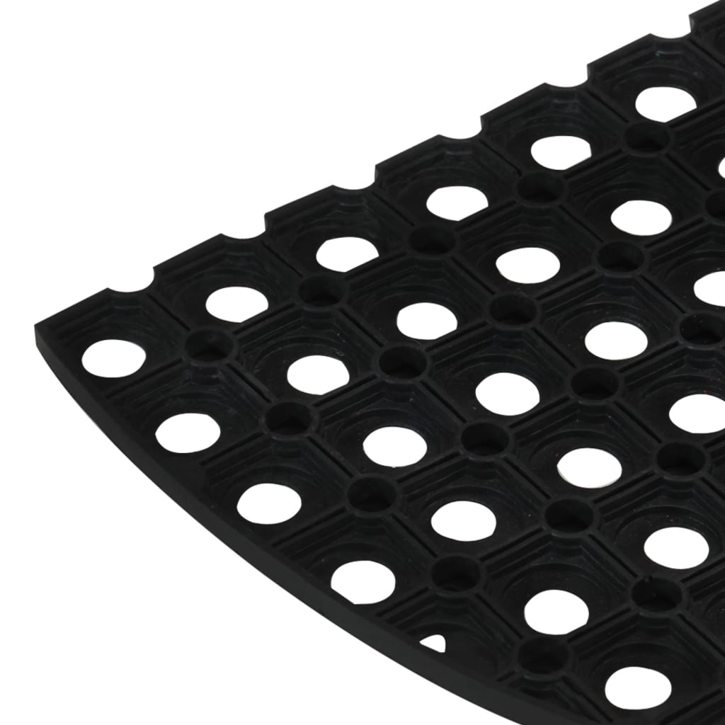 Dörrmatta halvrund 45x75 cm gummi