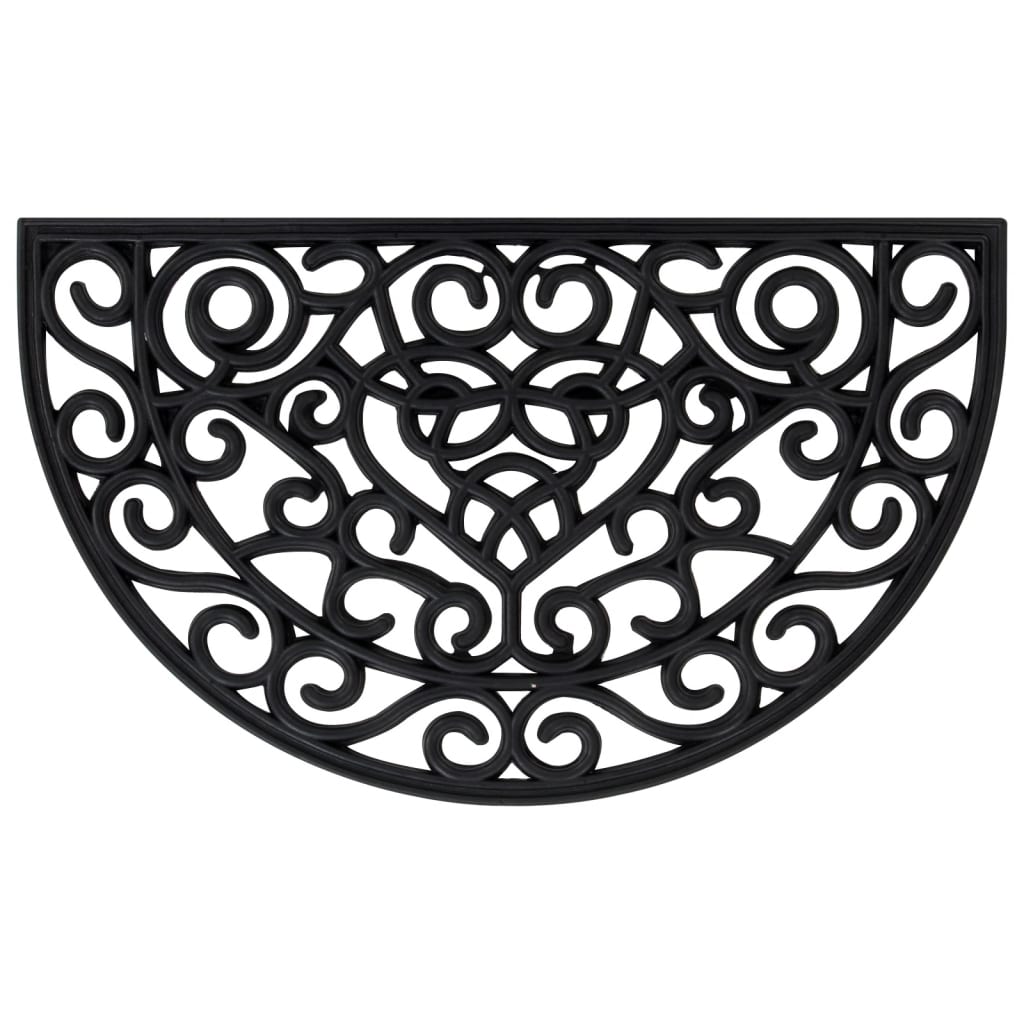 Dörrmatta halvrund 45x75 cm gummi