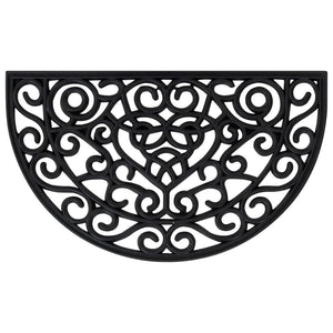 Dörrmatta halvrund 45x75 cm gummi