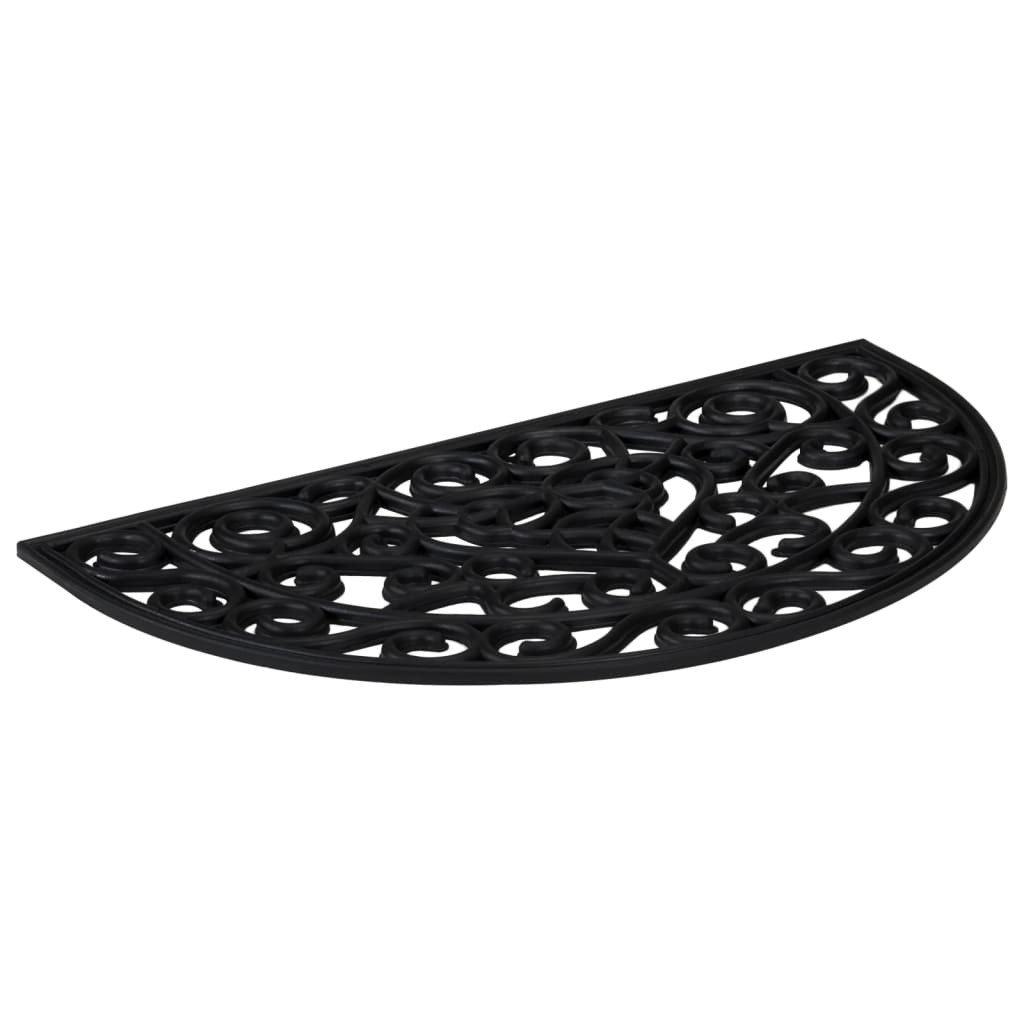 Dörrmatta halvrund 45x75 cm gummi
